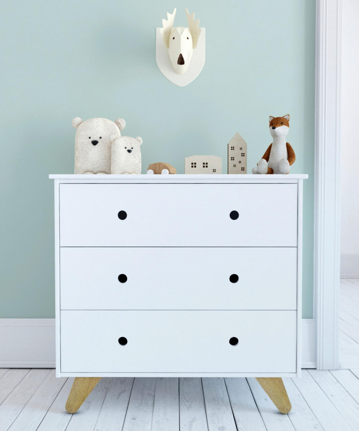 KOMMODE  in 95/90/50 cm  - Weiß/Naturfarben, Design, Holz/Holzwerkstoff (95/90/50cm) - Livetastic