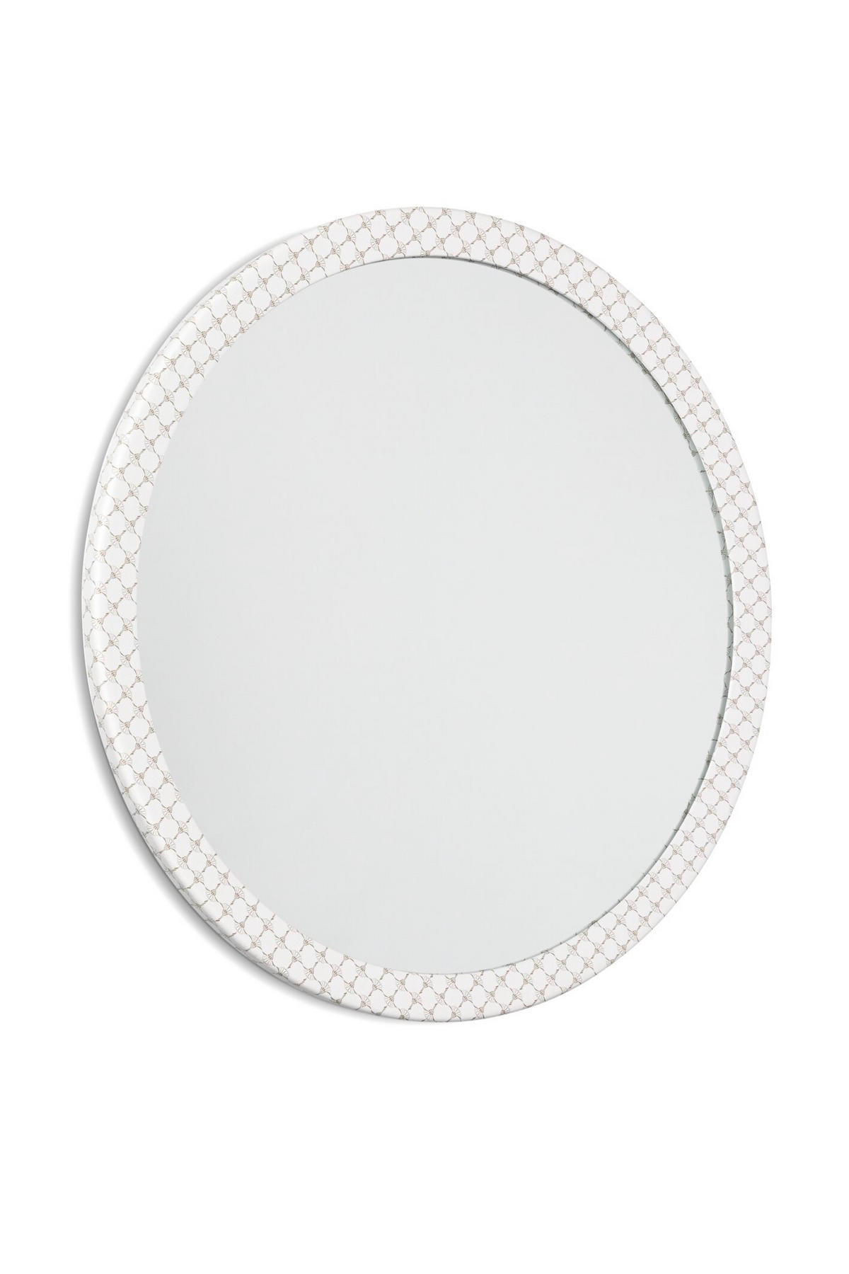 WANDSPIEGEL 72/3/72 cm  - Weiß, MODERN, Glas/Textil (72/3/72cm) - Joop!