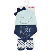 BABYBEKLEIDUNGSSET 3-teilig  - Blau, Trend, Textil (50-68null) - My Baby Lou