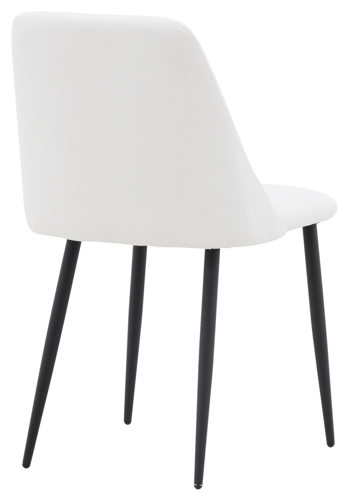 STOLSET 2 styck stål läderimitation (vegan)  - vit/svart, Design, metall/textil (49/87/56cm) - Livetastic