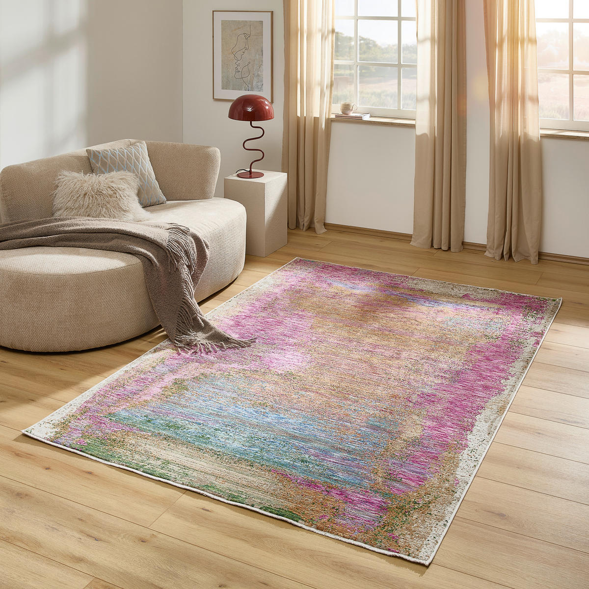 VINTAGE KOBEREC, 133/190 cm vícebarevná - vícebarevná, Design, textil (133/190cm) - Novel