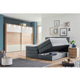 BOXSPRINGBETT 200/200 cm  in Blau, Grau  - Blau/Schwarz, KONVENTIONELL, Kunststoff/Textil (200/200cm) - Carryhome