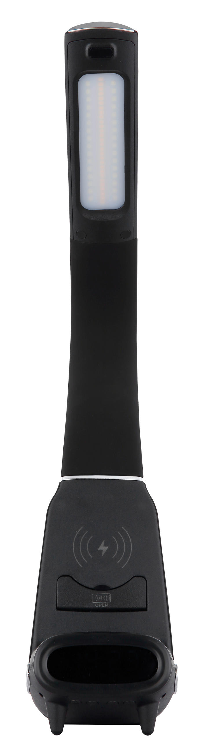 STOLNÍ LED LAMPA, dotykový stmívač, 25/10/50 cm - bílá/černá, Design, plast (25/10/50cm) - Globo