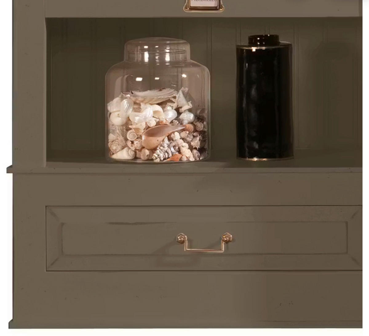 WOHNWAND UrbanClass 3-teilig  in Grau  311/238,5/52-46,5 cm  - Bronzefarben/Grau, LIFESTYLE, Holz/Metall (311/238,5/52-46,5cm) - Livetastic