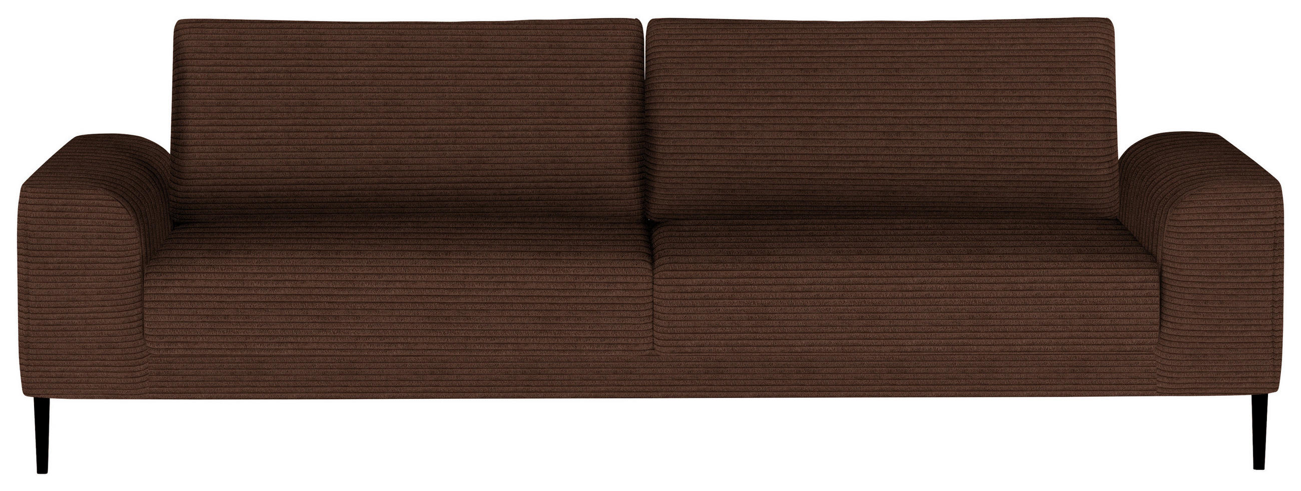 SCHLAFSOFA in Cord Dunkelbraun  - Dunkelbraun/Schwarz, Design, Textil/Metall (250/89/105cm) - Welnova