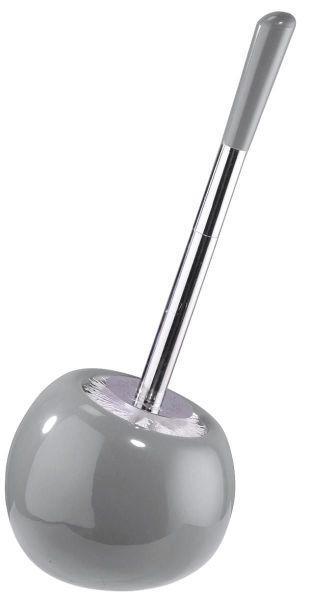 WC-BÜRSTENGARNITUR in Metall, Kunststoff  Kunststoff   - Grau, Basics, Keramik/Kunststoff (15.5/37cm) - Sadena
