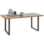 ESSTISCH rechteckig Eiche Artisan  - Eiche Artisan/Grau, Design, Holzwerkstoff/Metall (180/90/74cm) - Hom`in