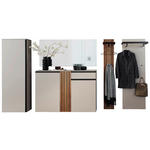 GARDEROBE 330/200/30 cm  - Nussbaumfarben/Grau, Design, Holz/Holzwerkstoff (330/200/30cm) - Moderano