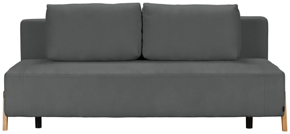 SCHLAFSOFA in Textil Anthrazit  - Anthrazit/Naturfarben, Design, Holz/Textil (211/88/102cm) - Niels Andersson