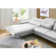 ECKSOFA in Echtleder Weiß  - Schwarz/Weiß, Design, Leder/Metall (193/332cm) - Dieter Knoll