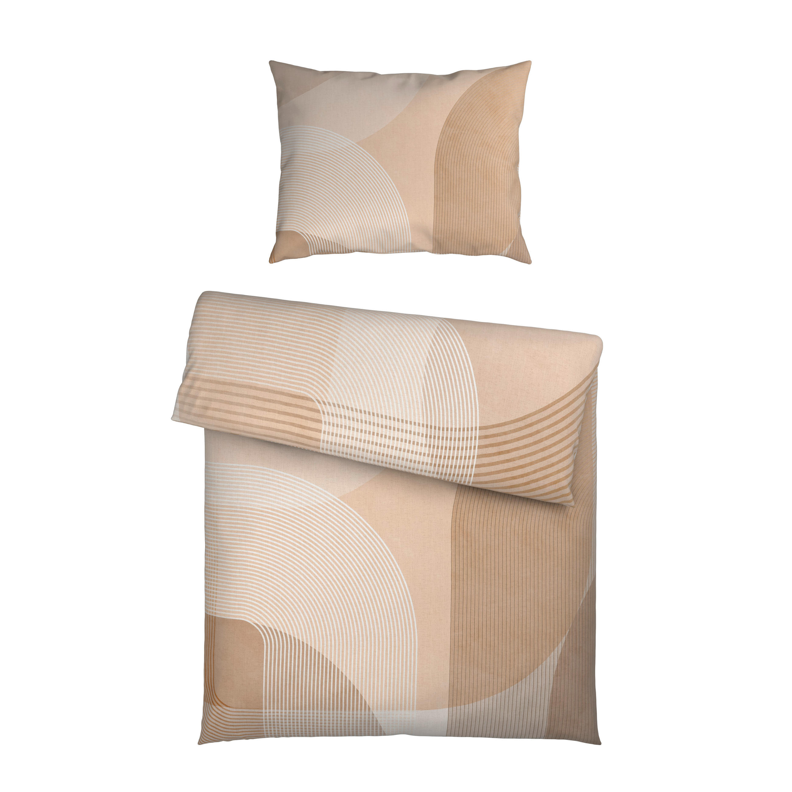 BETTWÄSCHE TANJA Satin 140/200 cm  - Beige, Design, Textil (140/200cm) - Novel