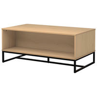 COUCHTISCH Kiefer massiv 110/60/45 cm rechteckig Eichefarben  - Eichefarben/Schwarz, Design, Holz/Metall (110/60/45cm) - Livetastic