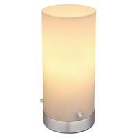 LED-TISCHLEUCHTE - Opal/Nickelfarben, Basics, Glas/Metall (11/24cm) - Globo