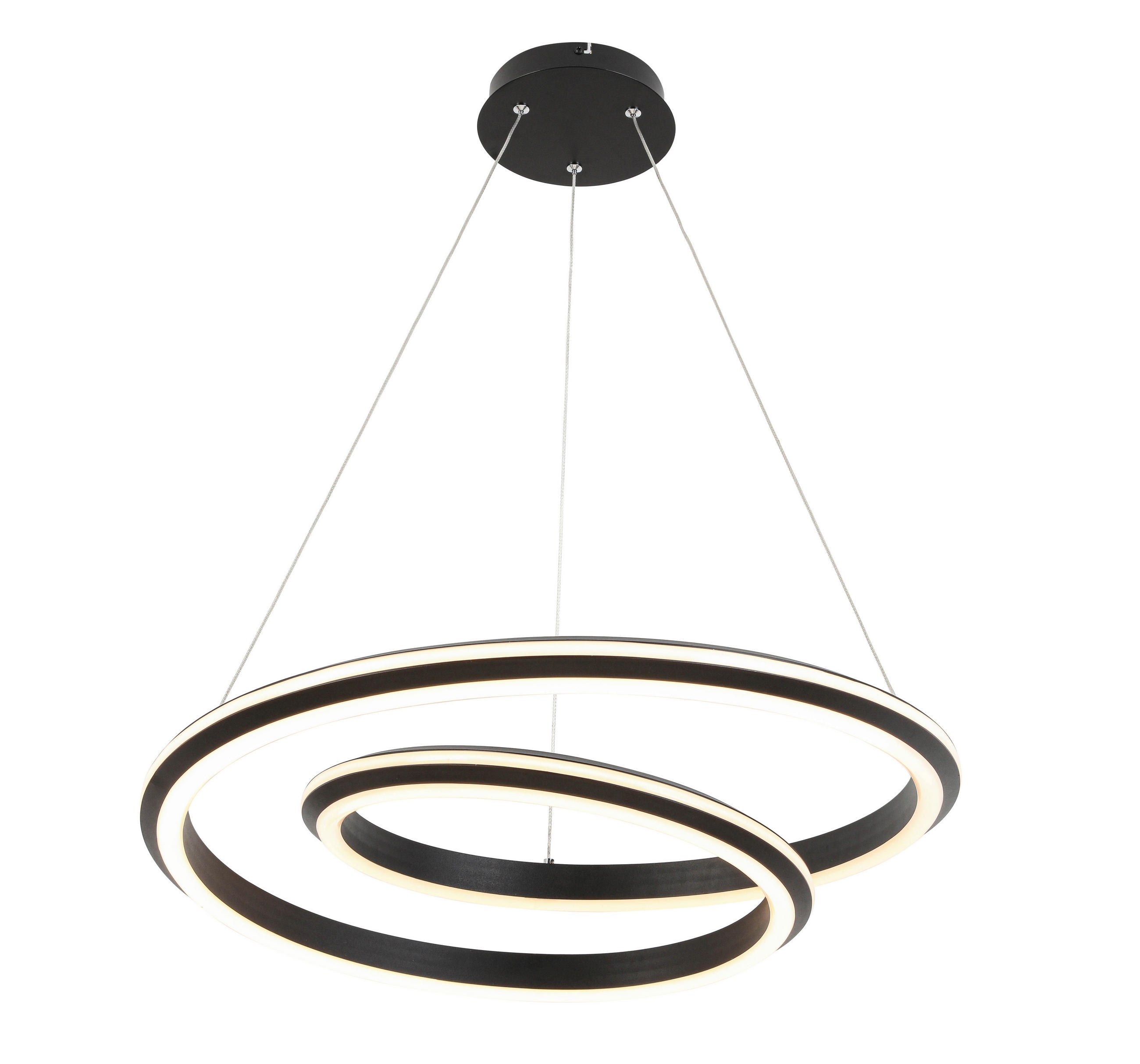 LED-HÄNGELEUCHTE 60/120 cm  - Schwarz, Basics, Kunststoff/Metall (60/120cm) - Novel