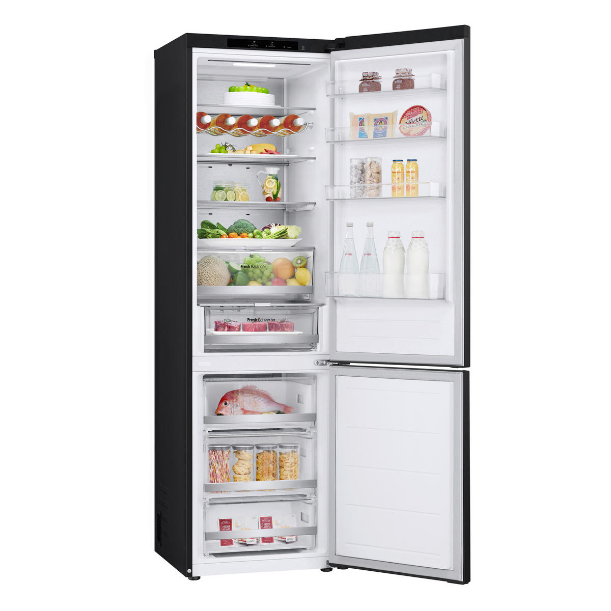 KÜHL-GEFRIER-KOMBINATION GBV7280BEV  - Schwarz, Basics, Metall (59,5/203/67,5cm) - LG