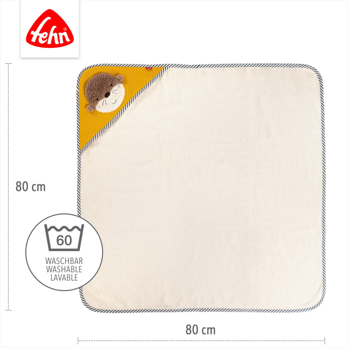 KAPUZENBADETUCH    - Multicolor, Basics, Textil (80/80/0,5cm) - Fehn