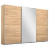 SCHWEBETÜRENSCHRANK in Sonoma Eiche  - Alufarben/Sonoma Eiche, Modern, Holzwerkstoff/Metall (271/210/62cm) - Rauch Möbel