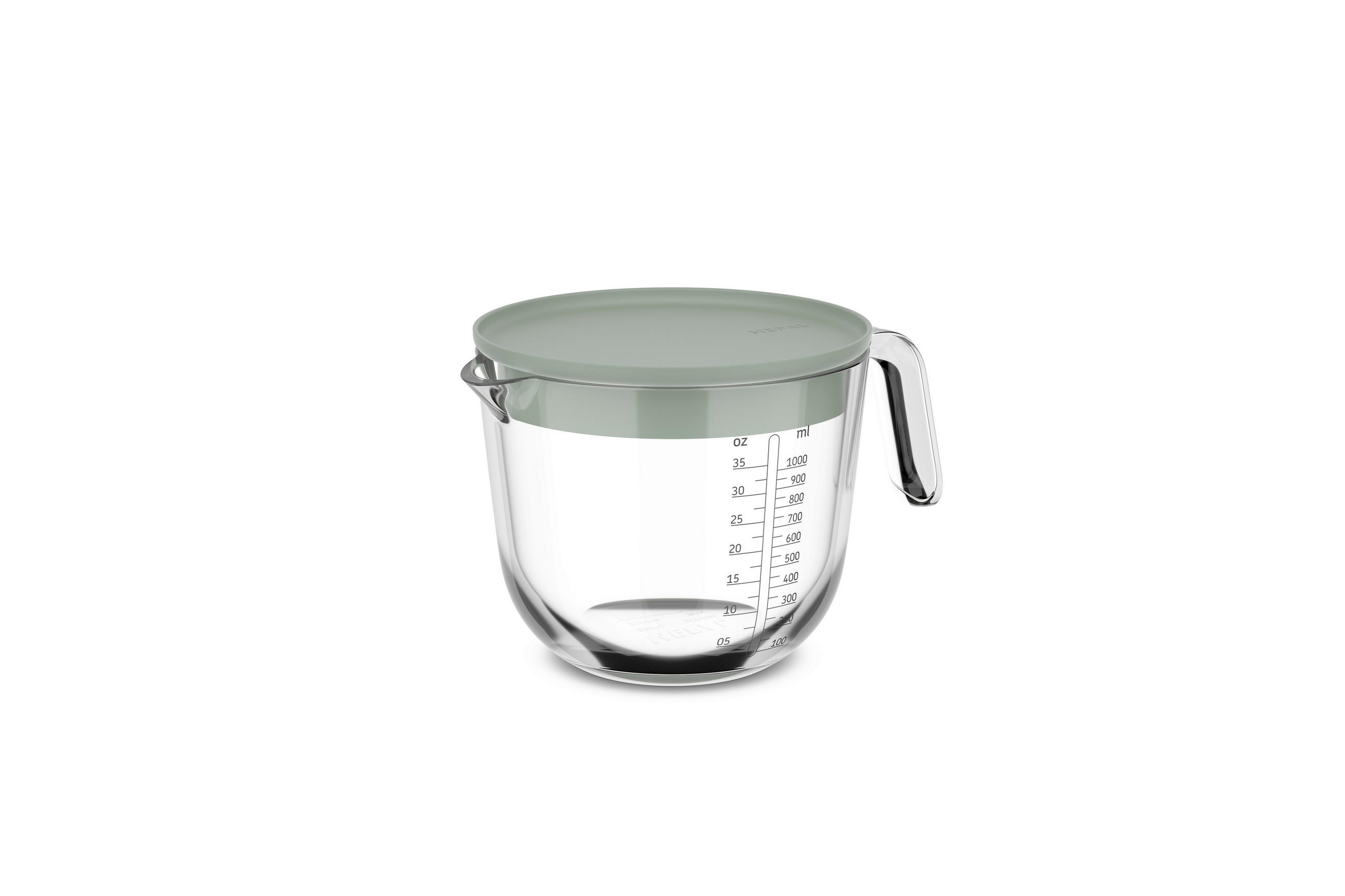 MESSBECHER - Transparent/Hellgrün, KONVENTIONELL, Glas/Kunststoff (1l) - Mepal