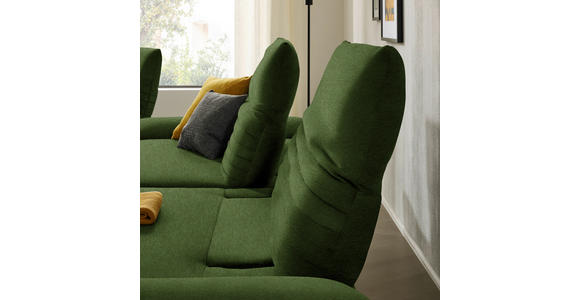 ECKSOFA  in Teddystoff Dunkelgrün  280/170-195 cm  - Dunkelgrün/Schwarz, Design, Textil/Metall (280/170-195cm) - Dieter Knoll