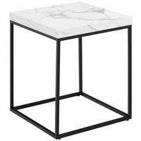 BEISTELLTISCH in Holzwerkstoff 40/40/45 cm  - Schwarz/Weiß, Design, Holzwerkstoff/Metall (40/40/45cm) - Livetastic