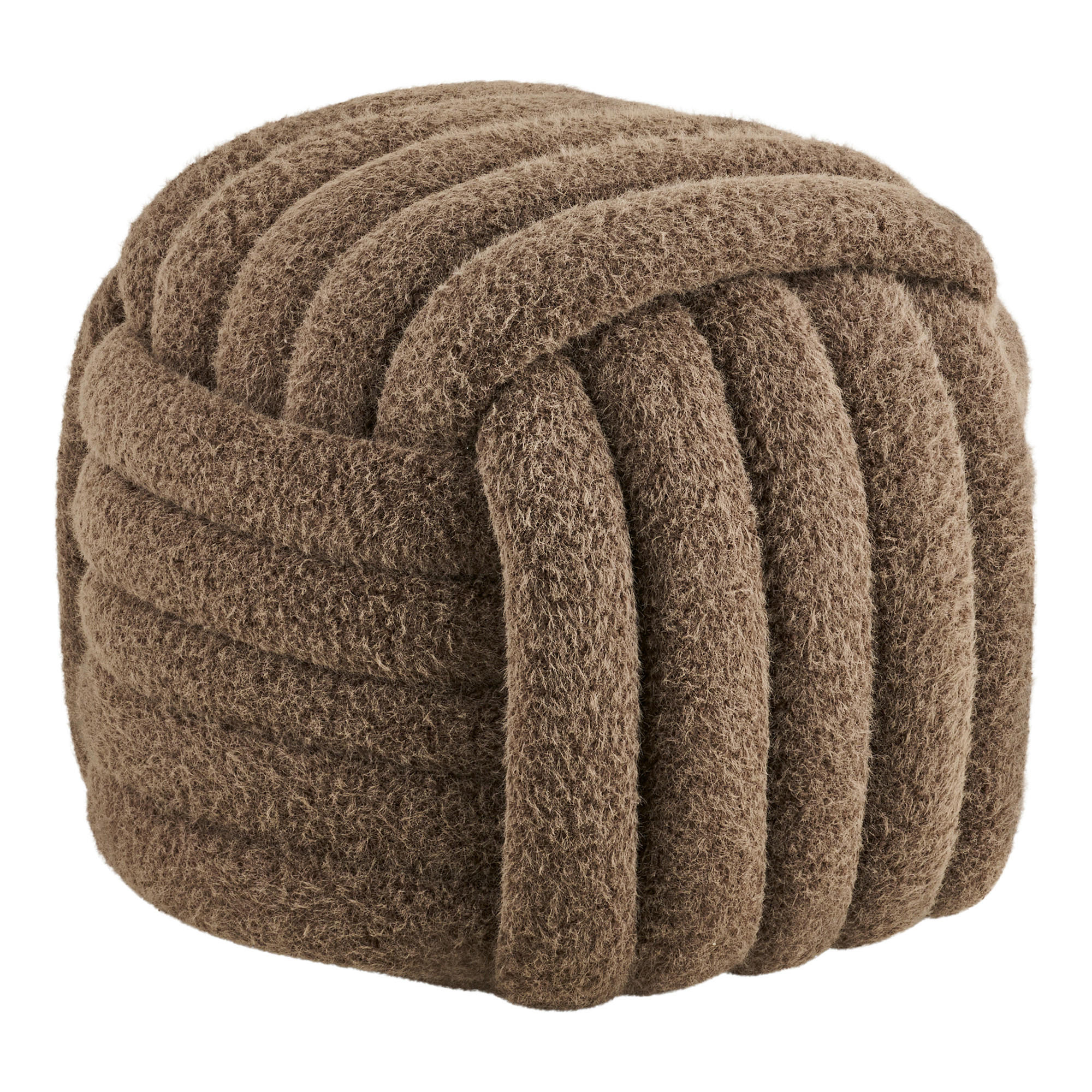 POUF in Braun Textil Braun  - Braun, Design, Textil (48/43/48cm) - MID.YOU