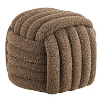 POUF in Braun Textil Braun  - Braun, Design, Textil (48/43/48cm) - MID.YOU