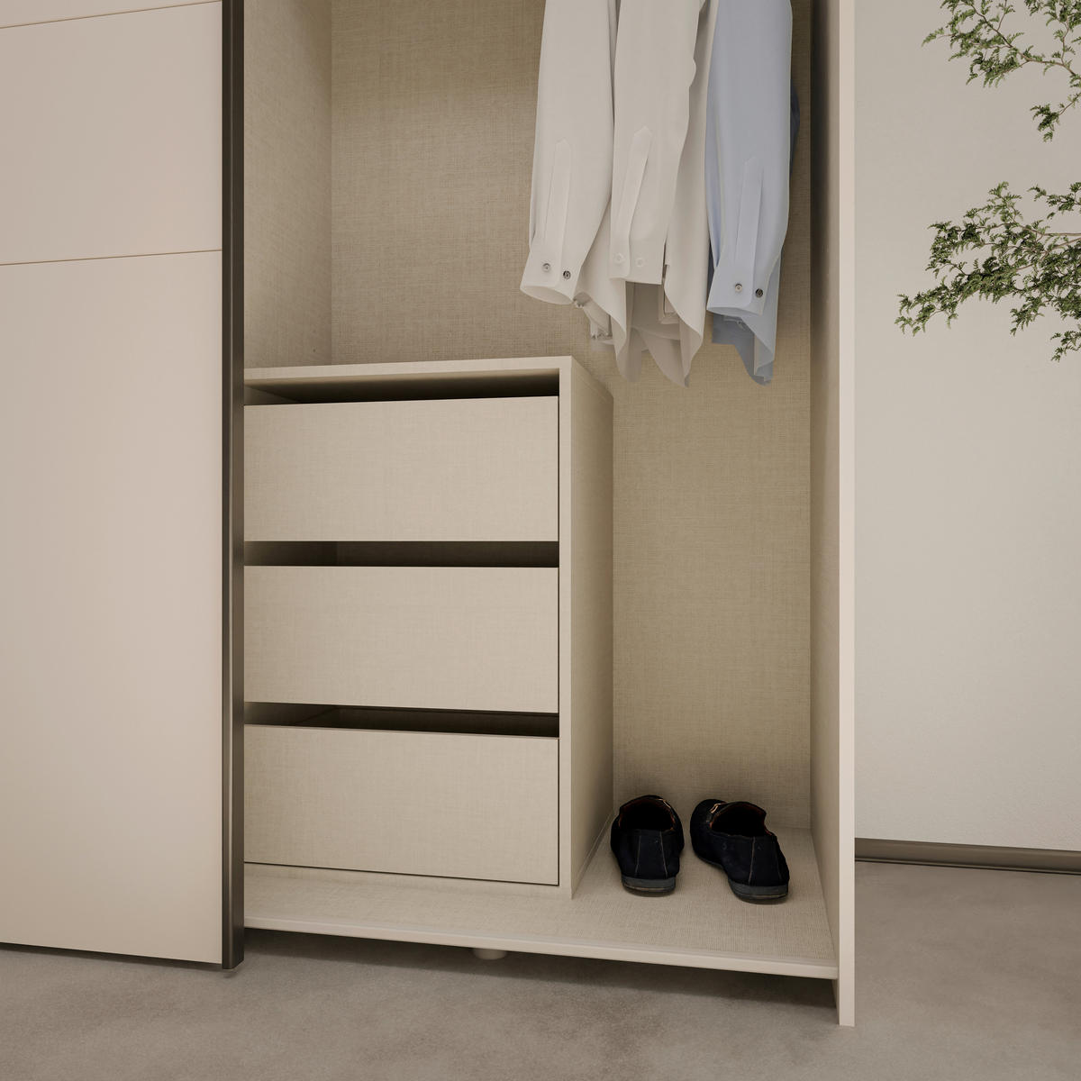 ORMAR S KLIZNIM VRATIMA boje hrasta, boje pijeska   - boje hrasta/boje pijeska, Moderno, drvni materijal/metal (170,3/200,5/61,2cm) - Carryhome