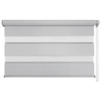 DOPPELROLLO  halbtransparent  120/160 cm    - Weiß/Grau, Basics, Textil (120/160cm)