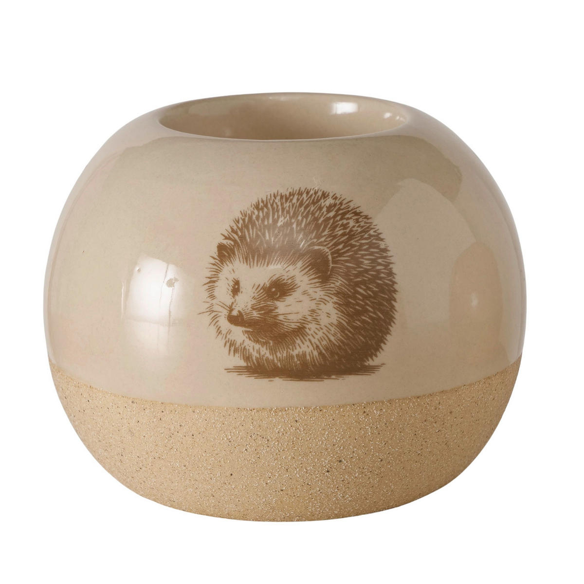 TEELICHTHALTER - Beige, LIFESTYLE, Keramik (9,5/7,5cm)