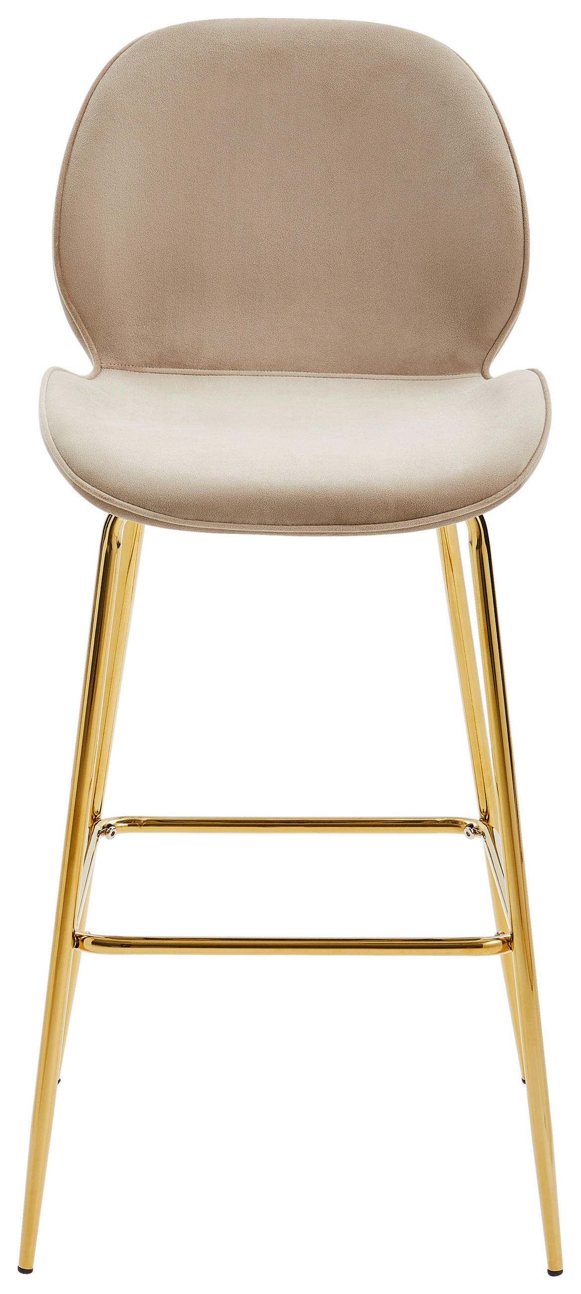 BARHOCKER in Taupe, Goldfarben  - Taupe/Goldfarben, MODERN, Holz/Textil (47/104/55cm) - Livetastic