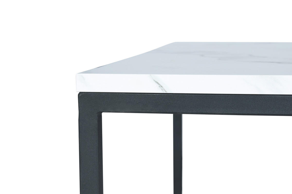 COUCHTISCH in Metall, Holzwerkstoff  - Schwarz/Weiß, Design, Holzwerkstoff/Metall (80/50/80cm) - MID.YOU