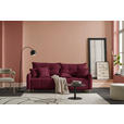 SCHLAFSOFA  in Chenille Bordeaux  - Bordeaux/Buchefarben, Design, Holz/Textil (217/97/101cm) - Carryhome