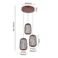LED-HÄNGELEUCHTE Cage 40/50-150 cm  - Kupferfarben, Design, Kunststoff/Metall (40/50-150cm) - Dieter Knoll