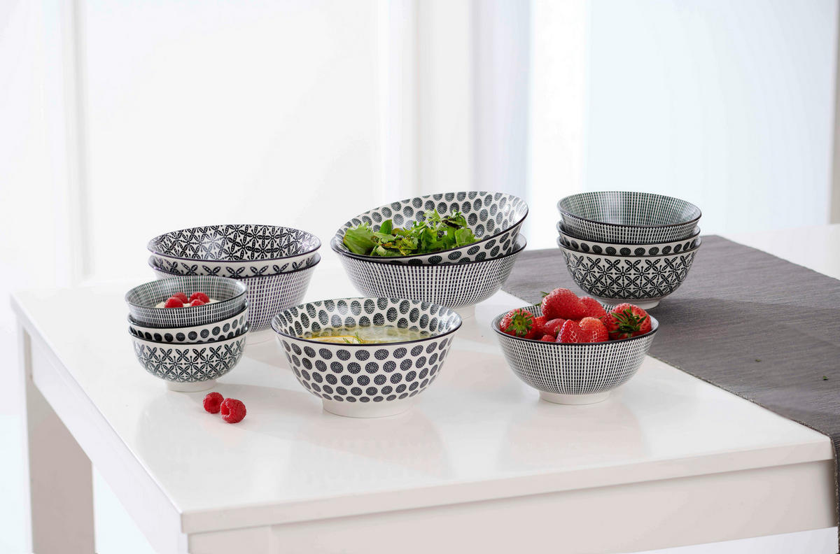 SADA MÍS porcelán keramika 17,5 cm - čierna/biela, Basics, keramika (17,5cm) - Ritzenhoff Breker