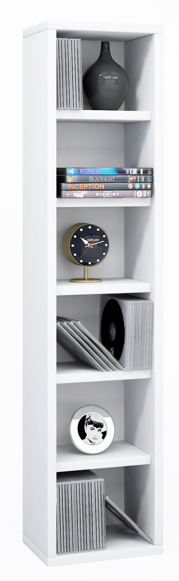 CD-REGAL - Weiss, Modern, Holzwerkstoff (21/91,5/20cm) - MID.YOU