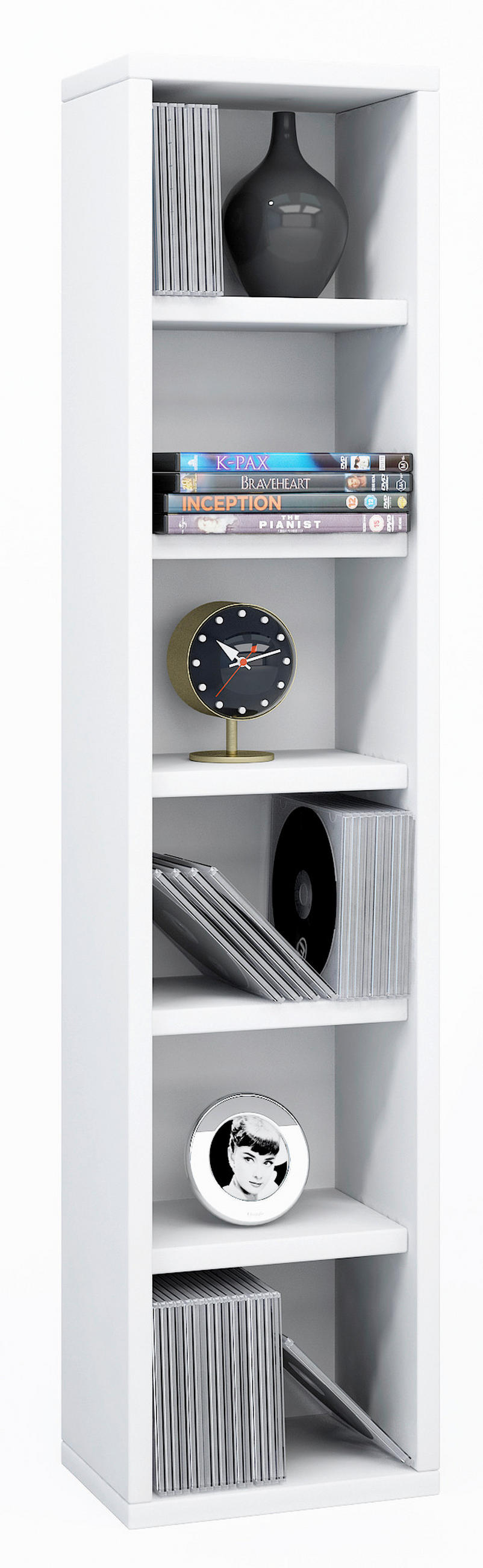 CD-REGAL Weiß  - Weiß, MODERN, Holzwerkstoff (21/91,5/20cm) - MID.YOU