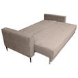 SCHLAFSOFA Cord Taupe  - Taupe/Schwarz, KONVENTIONELL, Textil/Metall (222/93/98cm) - Carryhome