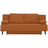 SCHLAFSOFA in Cord Orange  - Schwarz/Orange, Modern, Textil/Metall (193/85/88cm) - Novel