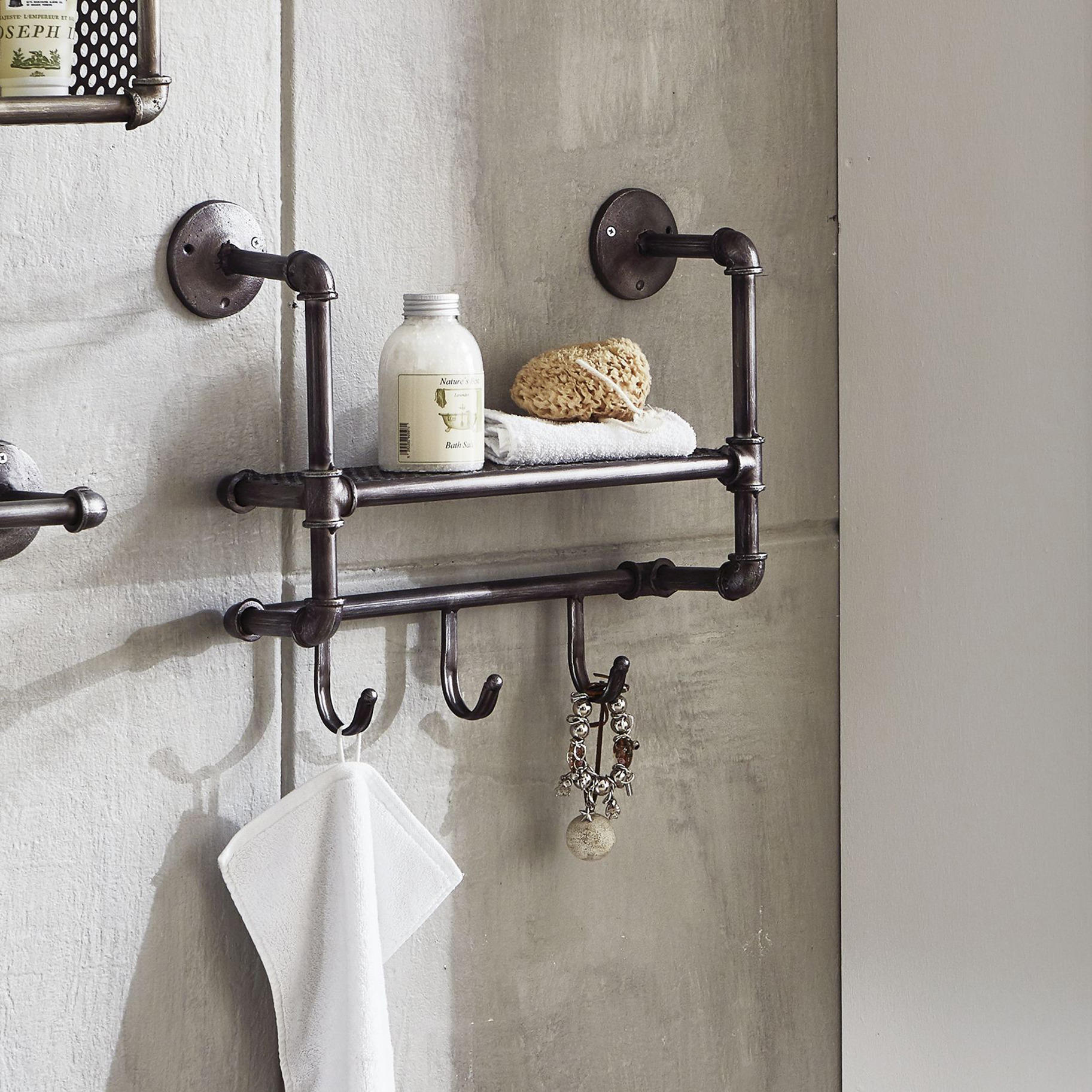 WANDGARDEROBE in Anthrazit - Anthrazit, Design, Metall (52/41/16cm) - Carryhome