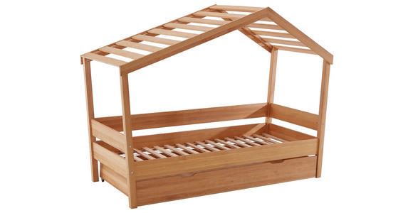 BETT 90/200 cm  in Buchefarben  - Buchefarben, KONVENTIONELL, Holz (90/200cm) - Carryhome