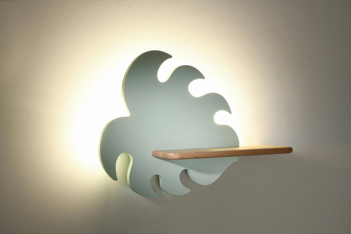 KINDERWANDLEUCHTE Monstera 37/12/27 cm   - Grün, Basics, Holz/Holzwerkstoff (37/12/27cm)