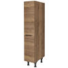 APOTHEKERSCHRANK 30/168/58 cm  in Eiche dunkel  - Eiche dunkel/Schwarz, MODERN, Holzwerkstoff/Metall (30/168/58cm) - Nobilia