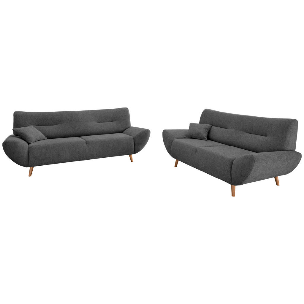 Thumbnail - Mid.you 2-Sitzer-Sofa, Anthrazit, Holz, Textil, Buche, Fichte, Kiefer,Buche, Füllung: Schaumstoff, 173x81x90 cm, Made in...
