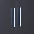KLEIDERSCHRANK  in Dunkelgrau, Eiche Artisan  - Dunkelgrau/Silberfarben, Design, Holzwerkstoff/Kunststoff (181/197/54cm) - Carryhome