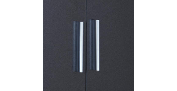 KLEIDERSCHRANK in Dunkelgrau, Eiche Artisan - Dunkelgrau/Silberfarben, Design, Holzwerkstoff/Kunststoff (181/197/54cm) - Carryhome