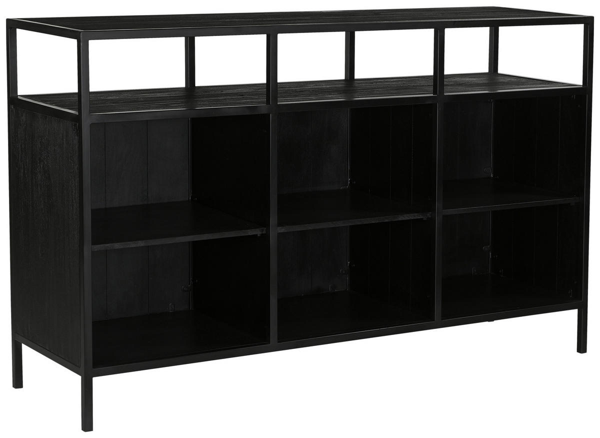 KÜCHENINSEL 180/110/50 cm  in Schwarz  - Schwarz, Design, Holz/Metall (180/110/50cm) - Livetastic