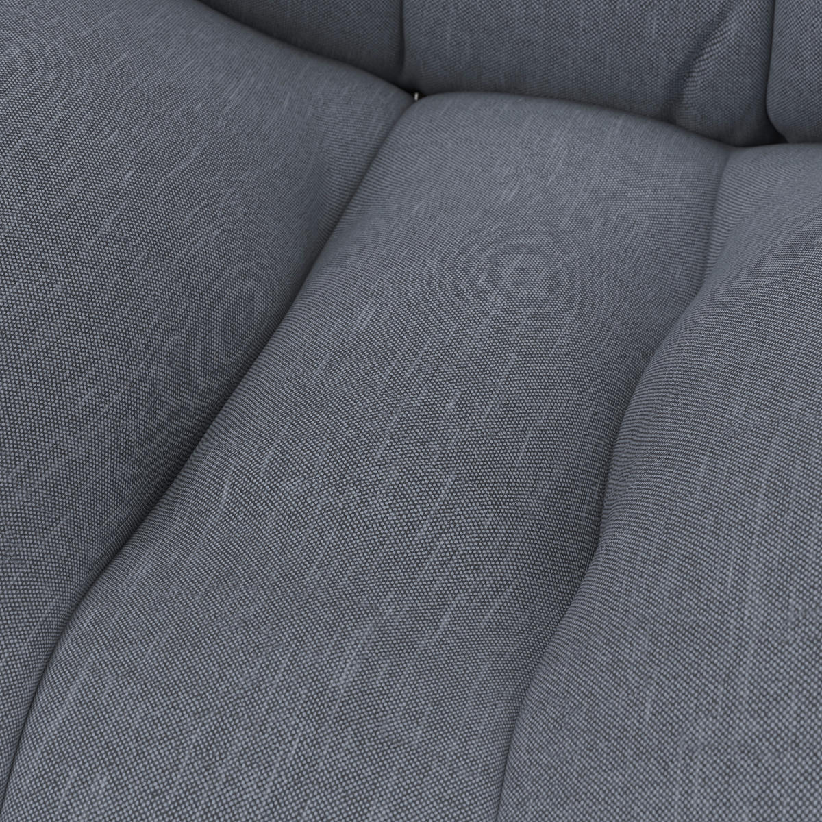 LOUNGESESSEL Grau, Naturfarben, Schwarz Stahl  - Schwarz/Naturfarben, Design, Kunststoff/Textil (101/140/96cm) - Ambia Garden