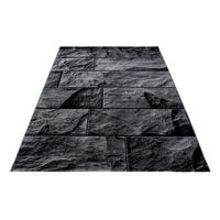 WEBTEPPICH 80/300 cm Parma Schwarz  - Schwarz, KONVENTIONELL, Textil (80/300cm) - Novel