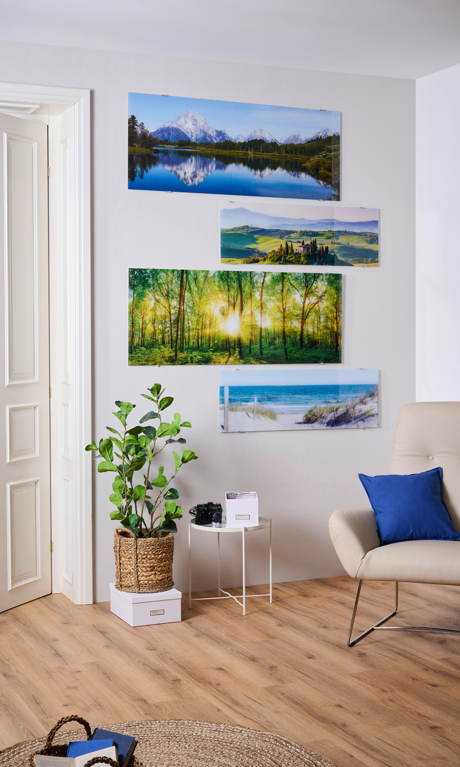 GLASBILD Landschaft & Natur  - Multicolor, KONVENTIONELL, Glas (98/33/1,40cm) - Euroart