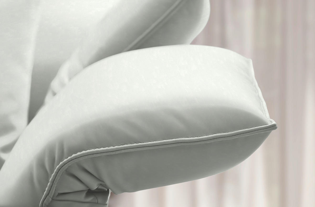 ECKSOFA  in Echtleder Ecru  290/230 cm  - Ecru/Anthrazit, Design, Leder/Metall (290/230cm) - Johann Jakob